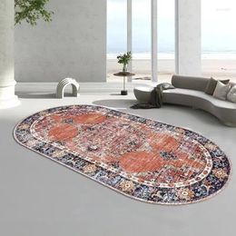 Bath Mats Persian Distressed Vintage Floor Mat For Bedroom Non-Shedding Print Washable Throw Carpet Living Room Dining Table