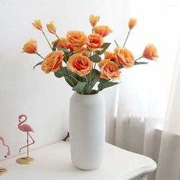 Decorative Flowers Plastic European Po Props DIY El Garden For Wedding Bouquet Fake Floral Artificial Flower Eustoma