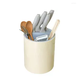Kitchen Storage Chopstick Holder Large Capacity Utensil Rack Rotatable Silverware Drying Basket For Fork Spoon