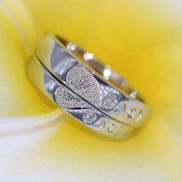 Cluster Rings White Gold Plated Wedding Ring Simple Design Couple Alliance Forever Love Couples Promise For Lover Engagement Jewellery