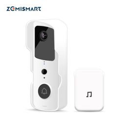 Doorbells Zemismart Tuya WiFi Smart Waterproof Video Doorbell 1080P PIR Security Camera Real Time Monitor Smart Life App Control
