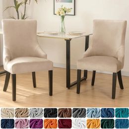 Chair Covers 1pc Velvet Dining Slipcovers Elastic Washable Strech Wedding Chairs For Room El Home Decor