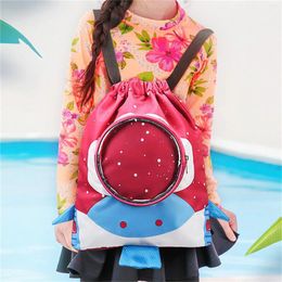 Storage Bags Children'S Swimming Bag Dry Wet Separation Beach Clothes Transparent Waterproof Beam Mouth Backpack
