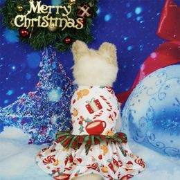 Dog Apparel Christmas Gift Festival Clothing Cute Light Pet Supplies Dress Soft And Warm Holiday