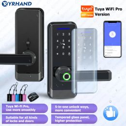 Lock A233Tuya Wifi Security Protection Waterproof Electronic Gate Remote Control Lock Smart Fingerprint Currency Smart door lock