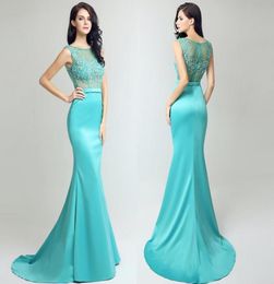 New HighEnd Custom Spring And Summer Long Tail Formal Evening Dresses Round Neck HandMade Pintail Fishtail Party Prom Dresses HY9829190