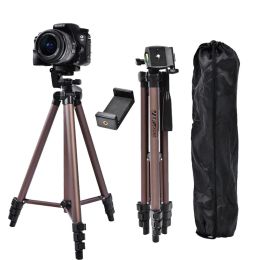 Monopods Fosoto Wt3130 Profesional Aluminum Mini Tripods Camera Tripod Stand with Smartphone Holder for Dslr Camera Phone Smartphone