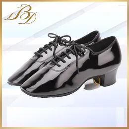 Dance Shoes 401BD Men's Latin Standard 401 Black Straight Sole 4.5cm Heel