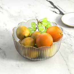 Bowls WORTHBUY Large Capacity Fruit Salad Bowl Tableware Supplies Household Living Room Dried Candy Plate For Kitchen