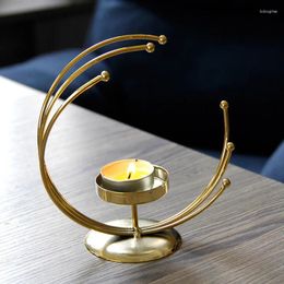 Candle Holders Simple Modern European Style Gold Metal Holder Cup For Home Decoration