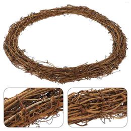 Decorative Flowers 30 CM Front Door Christmas Decorations Grapevine Wreath Ring Wooden Xmas Garland