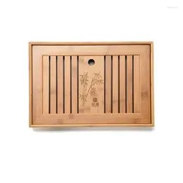Tea Trays "KingTeaMall" Bamboo Tray Saucers Boards With Water Tank Teawares Teasets Teatools Gifts For Chinese Gongfu Cha