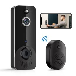 Doorbell WiFi Video Doorbell Camera CMOS Sensor Detection Infrared Night Vision Realtime Monitor Cloud Storage Waterproof Function