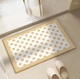 Carpets VIKAMA Small Fresh Home Crystal Velvet Mat Bathroom Door Shower Non-slip Foot Can Be Tailored