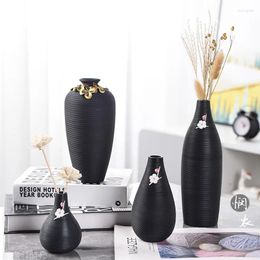 Vases Creative Nordic Style Living Room Desk Vase With Dried Flowers Home Decor Accessories Aesthetic For Ceramic