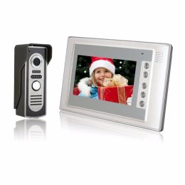 Intercom Video Intercom for Apartment Doorbell 7 Inch Monitor Video Door Phone System with IR Metal Camera