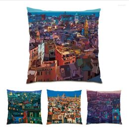 Pillow Cover Decorative Nature Landscape Home Decoration Polyester Linen Ornamental Pillows For Living Room Funny E1192