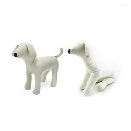 Dog Apparel 2 PCS Leather Mannequins Standing Position Models Toys Pet Animal Shop Display Mannequin White L & M