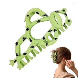 Decorative Plates Hair Claw Clip Frog Shape Clamps Clips Portable For Thin Thick Curly Holiday BIrthday Gifts