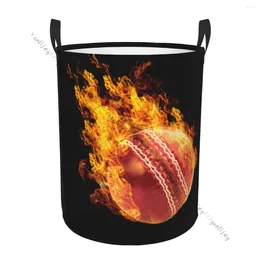 Laundry Bags Basket Storage Bag Waterproof Foldable Fire Cricket Ball Dirty Clothes Sundries Hamper