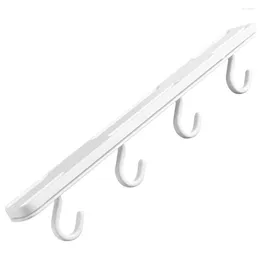 Hooks Cloth Hangers Utensil Rack Clothes Punch Free Organizer Kitchenware Space-saving Hanging Abs Cupboard