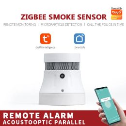 Detector Household Lowpower Fire Detection Tuya Graffiti Smart Zigbee Smoke Detector Wireless Gas Leak Alert Remote Push Alarm Sensor