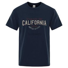 Men's T-Shirts Established 1982 California United States T-Shirt Men Oversized Cotton Summer Tshirt Breathable Loose O-Neck Shirts Hip Hop Tees 2445