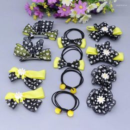 Hair Accessories Fashion Ties Set Clip Customised Elastic Band Girls Rubber Accessory For Women D30-1