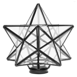 Ceiling Lights Moravian Star Flush Mount Light Shade Clear Glass Fixtures Durable 110V For Bedroom Attic Dining Room