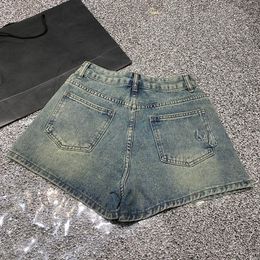 Sexy Women Denim Shorts Elastic Waist Jeans Luxury Designer Mini Short Jeans Casual Daily Summer Street Style Jean Shorts