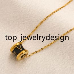 Jewellery Pendant Necklaces 925 Silver Luxury Brand Designers Letter Geometric Famous Women Design Round Crystal Rhinestone Gold Letter Fashion Accessory
