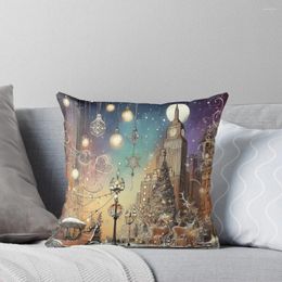 Pillow Down Town During Christmas At Night Throw Pillowcase Bed Pillows