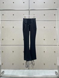Women's Pants High-waisted Flared Trousers Classic Black Never Go Out Of Style To See And Wear3.7