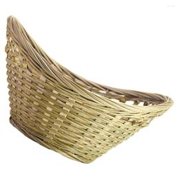 Dinnerware Sets Bamboo Storage Basket Flower Grain Pastoral Style Woven Home Handheld Egg Weaving Fruits Multi-function