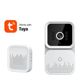 Doorbells Tuya Wireless Video Doorbell Wifi 2.4g Digital Video Intercom Waterproof Electronic Doorman 1080p Home Security Doorbell Camera