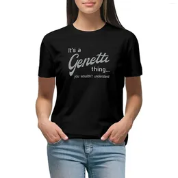Women's Polos It's A Genetti Thing T-shirt Graphics Female Clothing Plain T Shirts For Women