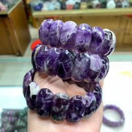 Bangle AAA Natural Amethyst Gemstone Bracelet Natural Energy Stone Bangle Gemstone Jewellery for Woman Birthstone for Aquarius for Gift