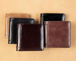 Wallets High Quality Classic Genuine Leather Card Holder Men Brand Rfid Black Slim Mini Wallet Small Money Bag Male Purses1556371