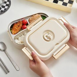 Dinnerware Star Bear Insulated Lunch Box 304 Stainless Steel Microwaveable Container Suitable For Students Children & Office Workers