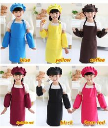 Child Apron Kids Sleeve Hat Pocket Kindergarten Kitchen Baking Painting Cooking Drink food Enfant Tablier Delantal Logo print6312589