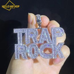 Hello hip-hop Custom Name Necklace For Men Women Micro Pave Baguette Zircon Letter Number Necklace Chain Hip Hop Jewellery 2024