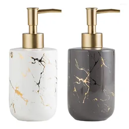 Liquid Soap Dispenser Ceramic Marble Pump Bottle Holder Accs