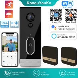 Doorbell Tuya Smart Home Outdoor Wireless Doorbell Camera Security Protection WiFi Video Door bell Intercom for Alexa Google Smart Life