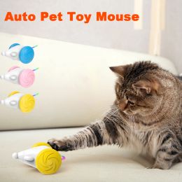 Printers Auto Cat Toy Electronic Simulation Mouse Indoor Relaxation Cat Toy Led Light Scroll Back and Forth Mouse Toy