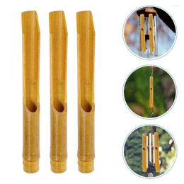 Decorative Figurines 6 Pcs Bamboo Wind Chime Tube Pipe For DIY Tubes Tools Japanese-style Accessories