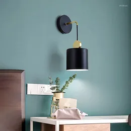 Wall Lamp Nordic Post-modern Bedroom Bedside Light Creative Modern Designer Aisle Background Decor Wooden