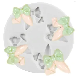 Baking Moulds Easter Bow Ear Silicone Mould Cupcake Topper Fondant Moulds Cake Decorating Tools Candy Chocolate Gumpaste