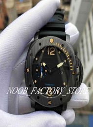New Shoot WATCH 47mm Black Face Rubber Super P 00616 Mechanical Automatic Movement Fashion Mens Watches with Origina Box Strap cat5224408