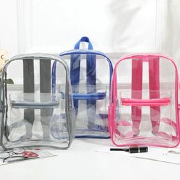 Storage Bags Harajuku Transparent Japanese High School Girls Backpack Teenage Multi Pockets Shoulder Waterproof