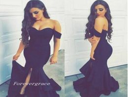 Cheap Navy Blue Prom Dress New Arrival Sexy Saudi Arabia Dubai Off The Shoulder Long Evening Party Gown Custom Made Plus Size2622098